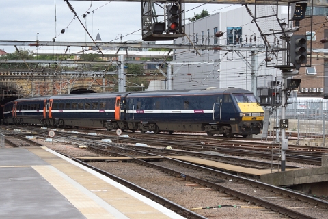 East Coast DVT no. 82200 heads an InterCity service from the North into London Kings Cross, still carrying the National Express Livery on 29th August 2011